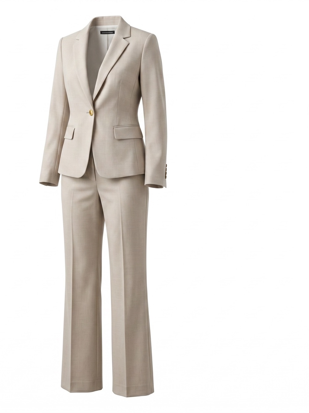 NEW NWT Ann Taylor Three-Piece Pant Suit w/ Matching Slim Skirt in Light Beige - Picture 14 of 16